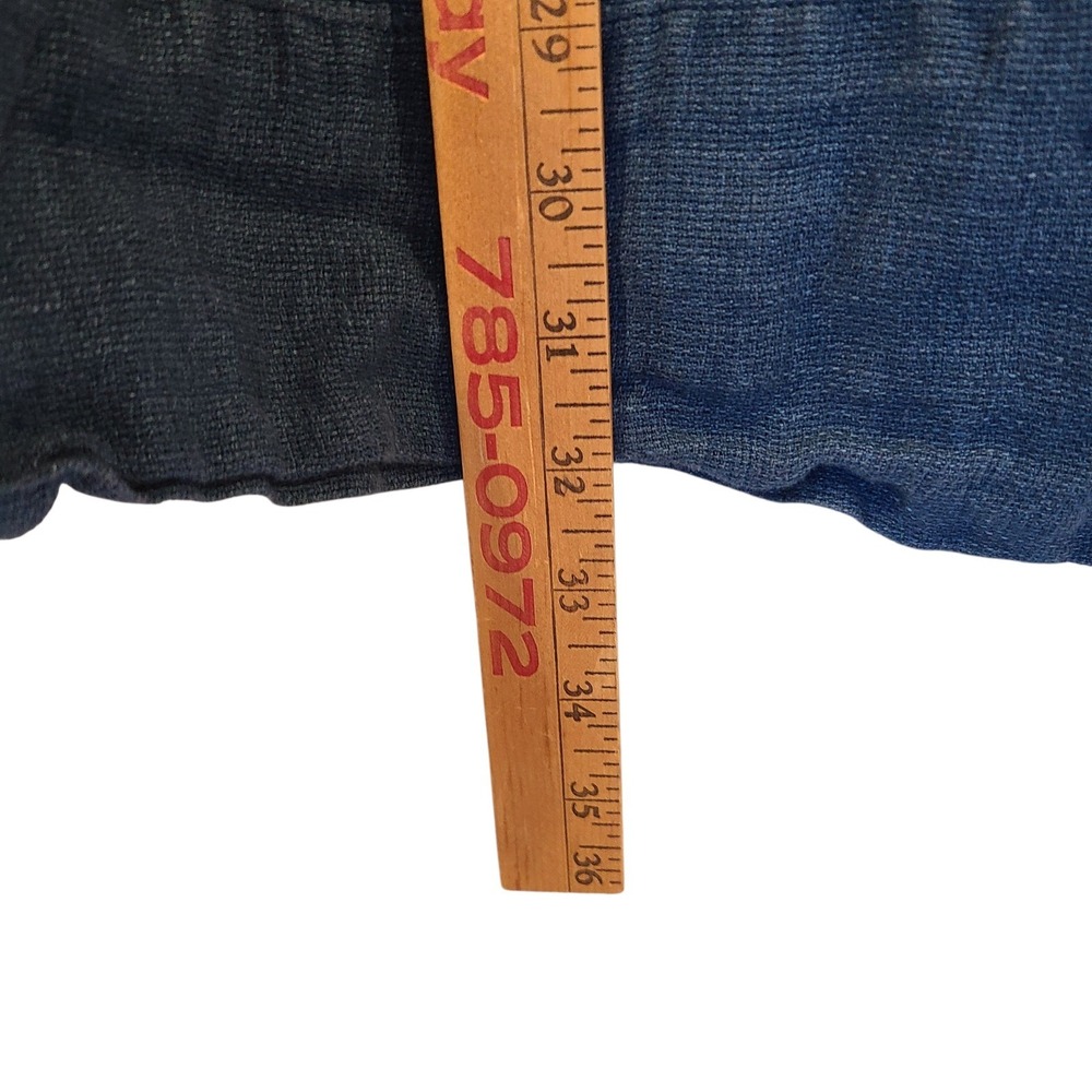 Faherty Womens Blue‎ 100% linen Pintuck Pop Over Sleeveless Mini Dress XS casual - Picture 8 of 9